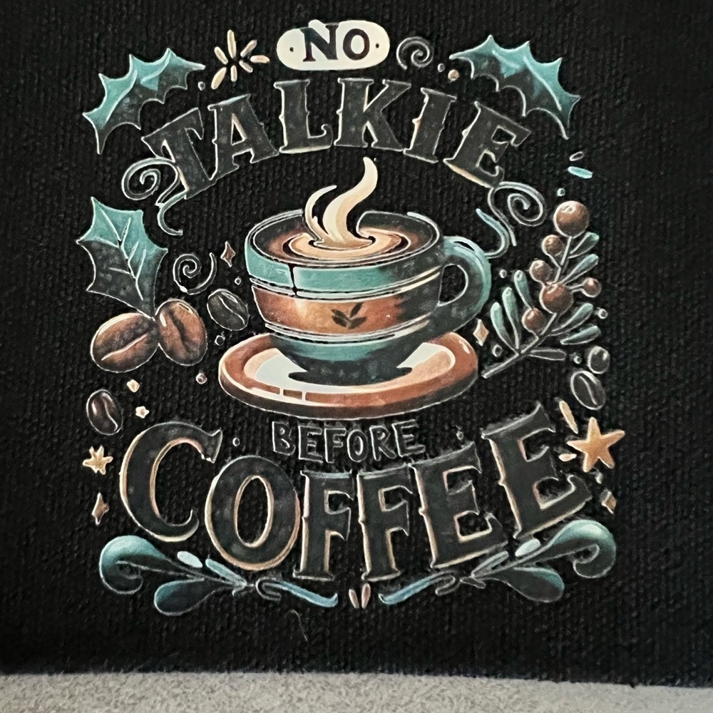 No Talkie Before Coffee Cosmetic Bag Chic Travel Pencil Pouch Makeup Bag